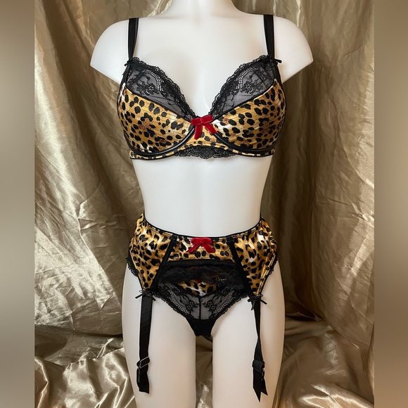 Honey Birdette Other - Honey Birdette Bonny Leopard 3 PC Set